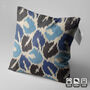 Ikat Handwoven Cushion Cover With Leaf Pattern, thumbnail 3 of 8