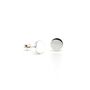 Full Moon Circle Stud Earrings Polished Sterling Silver, thumbnail 1 of 3