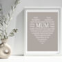 Mother Of The Bride/Groom Personalised Print, thumbnail 1 of 4