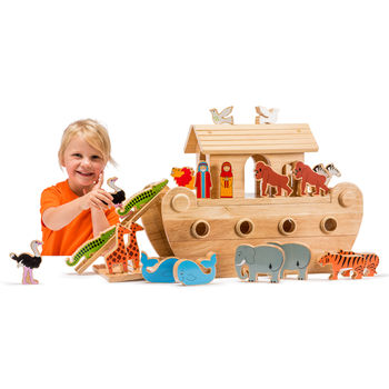 Deluxe Natural Wood Noah's Ark Playset + 24 Characters, 4 of 7