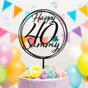 Personalised Acrylic Birthday Cake Topper, 2 of 5
