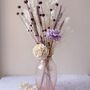 Pink Vase With Modern Dried Flower Bouquet, thumbnail 1 of 3