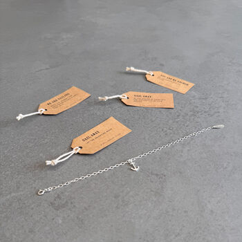 Anchor Charm Sterling Silver Bracelet, 7 of 12