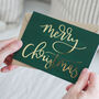Gold Foiled 'Merry Christmas' Christmas Card, thumbnail 2 of 2