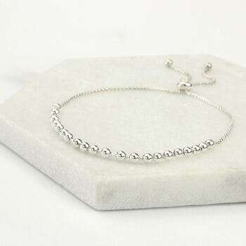 Sterling Silver 21st Birthday 21 Beads Slider Bracelet, 2 of 4