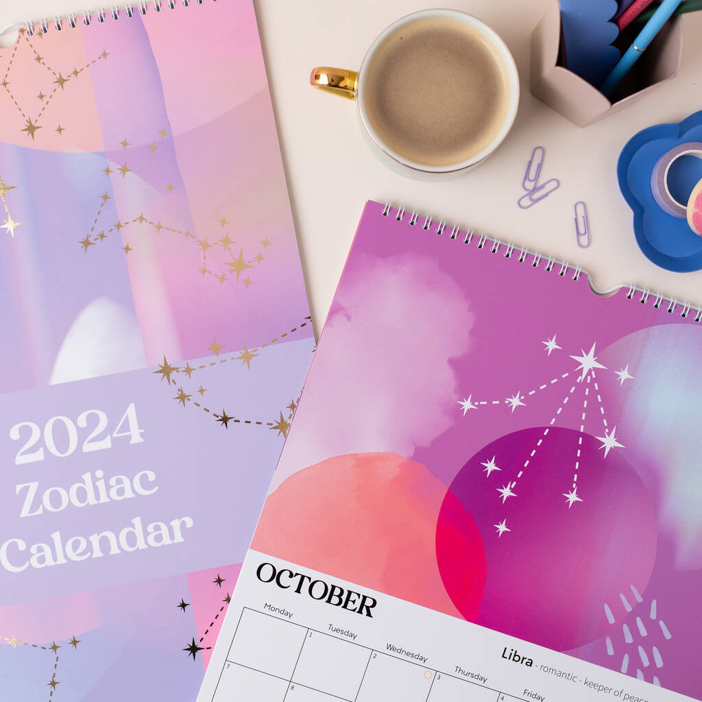 2024 Zodiac Wall Calendar By B Designs