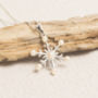 Silver Snowflake And Pearl Pendant, thumbnail 3 of 4