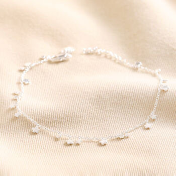 Dainty Flower Charm Anklet, 3 of 4
