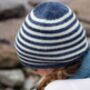 New! Alpaca Jersey Knit Stripe Beanie, thumbnail 3 of 9