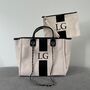 Personalised Stripe Style Chain Large Initial Tote Bags, thumbnail 4 of 8