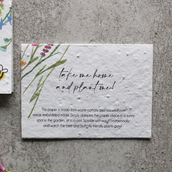 Plantable Wildflower Place Card Wedding Favours In One, 3 of 12