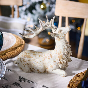 Carved Stag Figurine, 2 of 4