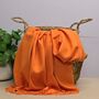 Super Soft Plain Pashmina Style Scarf In Bright Orange, thumbnail 1 of 3