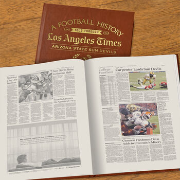 Arizona State Sun Devils College Football Personalised Newspaper History Book, 9 of 11