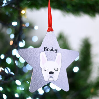 French Bulldog Christmas Dog Decoration Personalised, 8 of 9