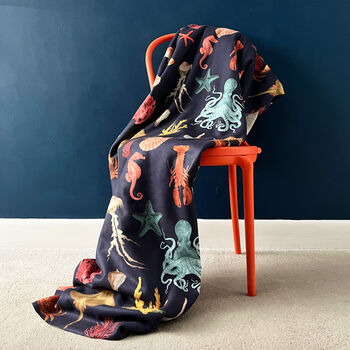 Nautical Super Soft Sherpa Printed Throws And Cushions, 2 of 7