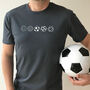 Footballs Through History Organic Cotton T Shirt, thumbnail 1 of 7