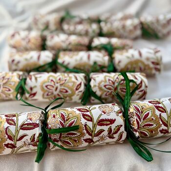 Handmade Christmas Crackers In A Festive Paisley Design, 2 of 6