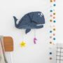 Personalised Children's Swimming Whale Wall Clock, thumbnail 5 of 5