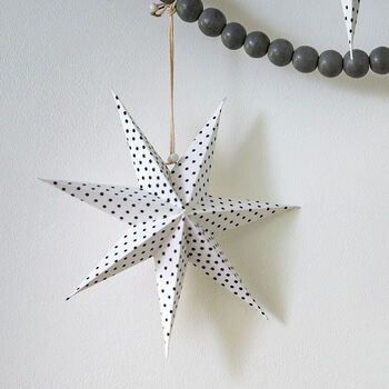 Trio Of Monochrome Paper Stars, 6 of 8