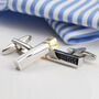 Personalised Polished Initial Bar Cufflinks, thumbnail 1 of 8