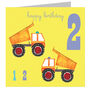 Truck 2nd Birthday Card, thumbnail 3 of 5