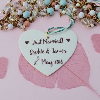 'Just Married' Personalised Wedding Gift, 2 of 4