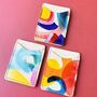 Leather Card Holder Hand Painted, thumbnail 4 of 8