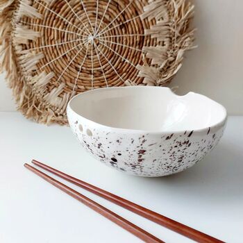 Large Handmade Ramen Bowl With Chopsticks, 10 of 12