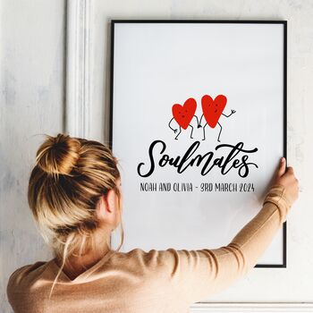Soulmates Print, Personalised Valentine’s Day Gift, 3 of 5