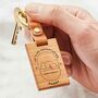 'Let's Go Adventuring' Personalised Wooden Keyring, thumbnail 1 of 5