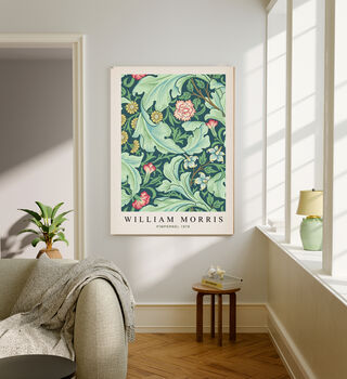 William Morris Set Of Two Green Golden Lily Art Print, 4 of 4