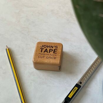 Personalised Wooden Tape Measure, 2 of 4