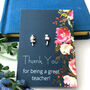 Thank You Teacher Lavender And Poppy Seed Head Earrings, thumbnail 3 of 10