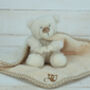 Bear Toy Soother With Personalised Heart Keepsake, thumbnail 2 of 7