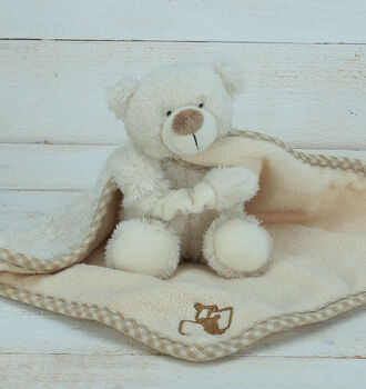 Bear Toy Soother With Personalised Heart Keepsake, 2 of 7