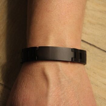 Engraved Ebony Wood Bracelet – Personalised Wooden Gift For Men And Women, 6 of 7