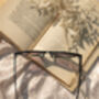 Grey Tortoise Shell Thick Diamond Frame Sunglasses, thumbnail 5 of 12