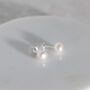 Silver Freshwater Pearl Stud Earrings, thumbnail 1 of 7