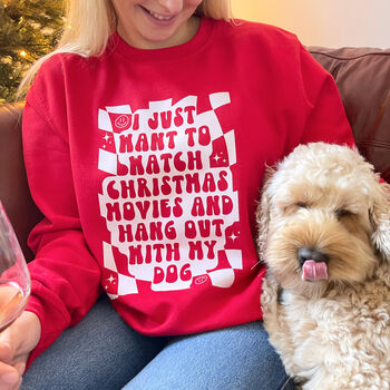 I Want To Hang Out With My Dog Christmas Jumper, 3 of 4