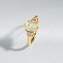 Opal Ring In Sterling Silver And Gold Vermeil, thumbnail 7 of 9