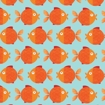 Goldfish Wrapping Paper Two Sheets, 2 of 4