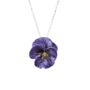 Pansy Purple Flower Pendant Necklace, thumbnail 4 of 5