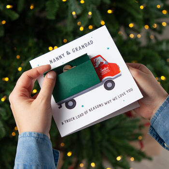 Santa's Truck Loads Of Reasons… Keepsake Card, 2 of 4