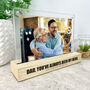Personalised Any Message Bold Text Wooden Base 6x4' Photo Frame, thumbnail 1 of 8