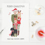 Personalised Festive Family Portrait Christmas Cards, thumbnail 1 of 4