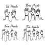Custom Family With Hands Drawing Resin Wood Cheese Board, thumbnail 7 of 7