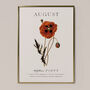 Birth Flower Wall Print 'Poppy' For August, thumbnail 1 of 9