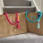 Personalised Jute Pom Pom Tote Bag, thumbnail 4 of 4