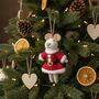 Mrs Santa Paws Fair Trade Handmade Christmas Felt, thumbnail 1 of 9